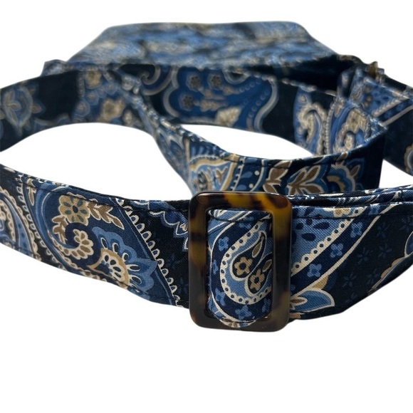 VERA BRADLEY Windsor Navy Paisley HIPSTER Crossbody Bag Purse Retired Patern GUC - Picture 9 of 13